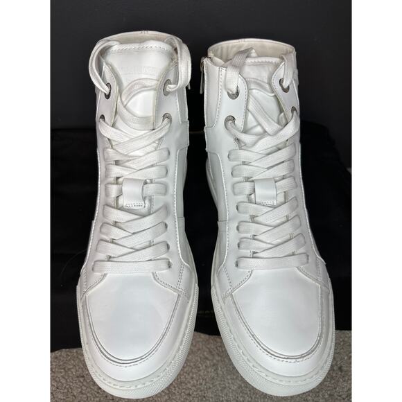 Zadig & Voltaire NEW High Flash White Size 10 With Dust Bag Zip High Top ZV1747 - Picture 11 of 15